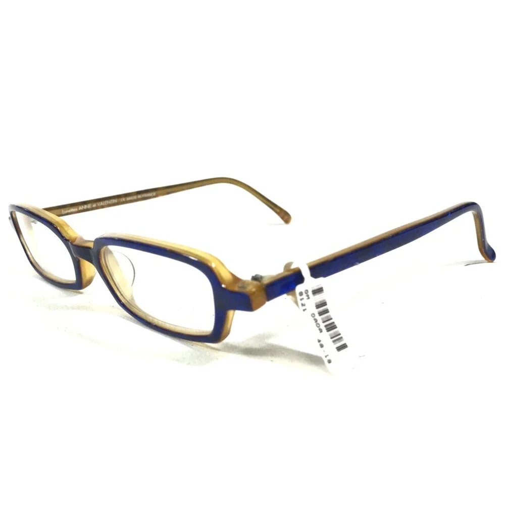 Anne et Valentin Eyeglasses Frames DADA 0121 Shiny Blue Marble Gold 48-18-140
